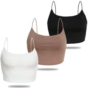 NWOT bundle of 3 cropped camis - size small